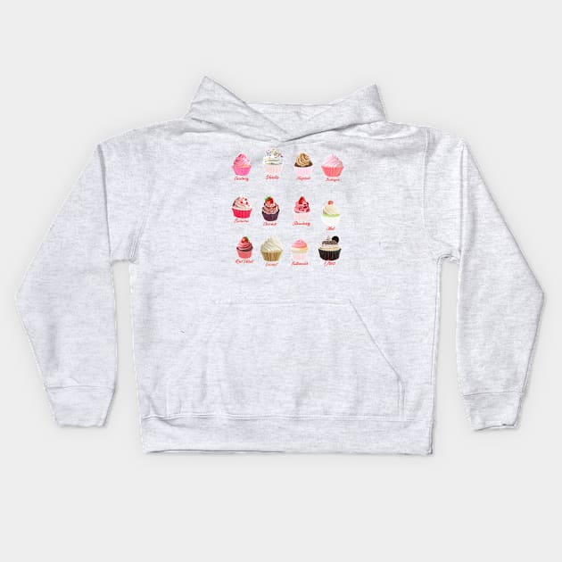 Cupcakes Foodies Kids Hoodie by smoochugs